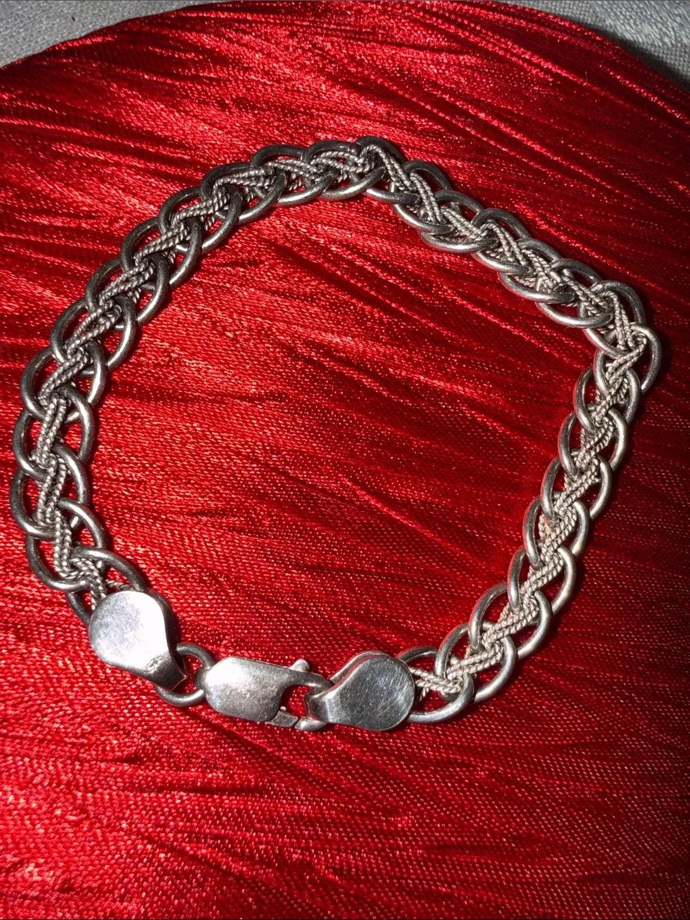 Sterling Silver Rope Chain Bracelet - Silver